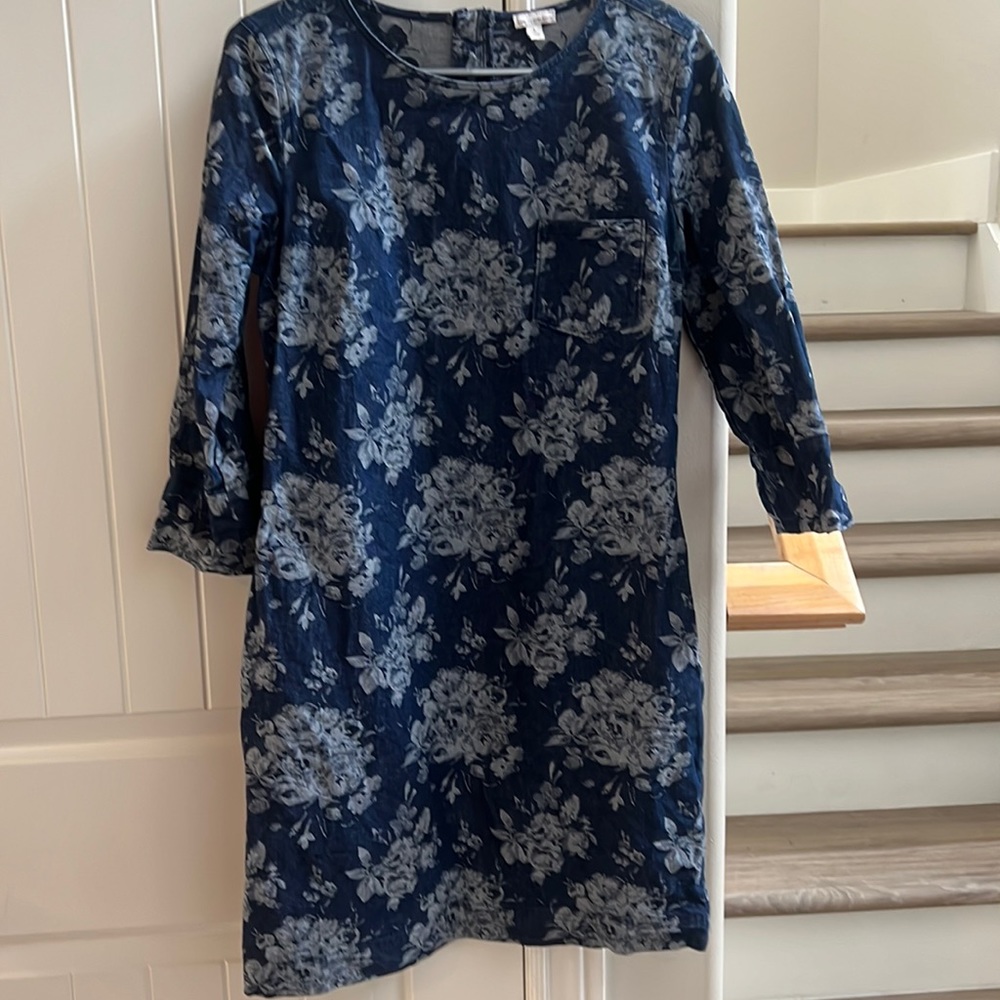 GAP Womans Denim Floral Dress 4
